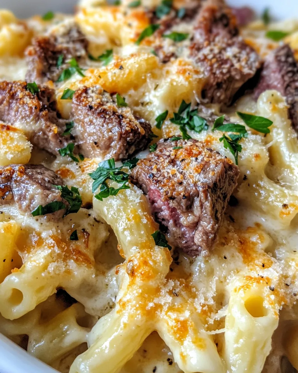 Easy Steak & Green Chile Mac and Cheese recipe photo