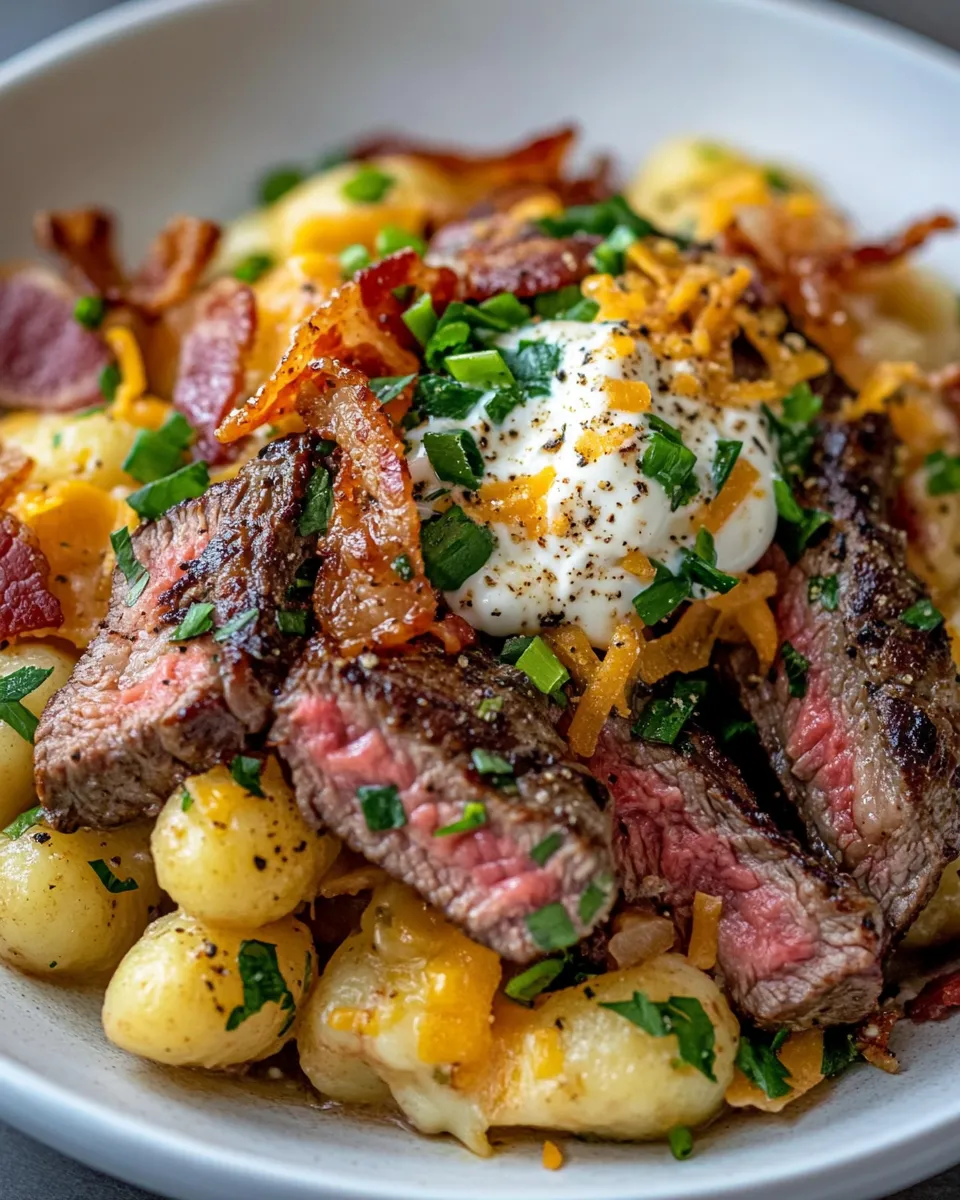 Delicious Steak & Loaded Baked Potato Gnocchi picture