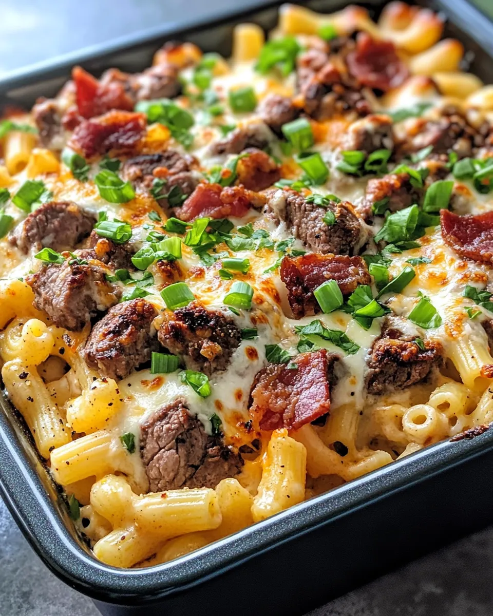 Delicious Steak & Loaded Baked Potato Macaroni image