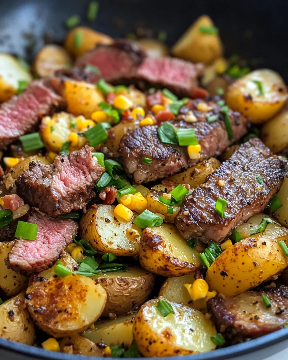 Homemade Steak & Loaded Ranch Potato Skillet photo