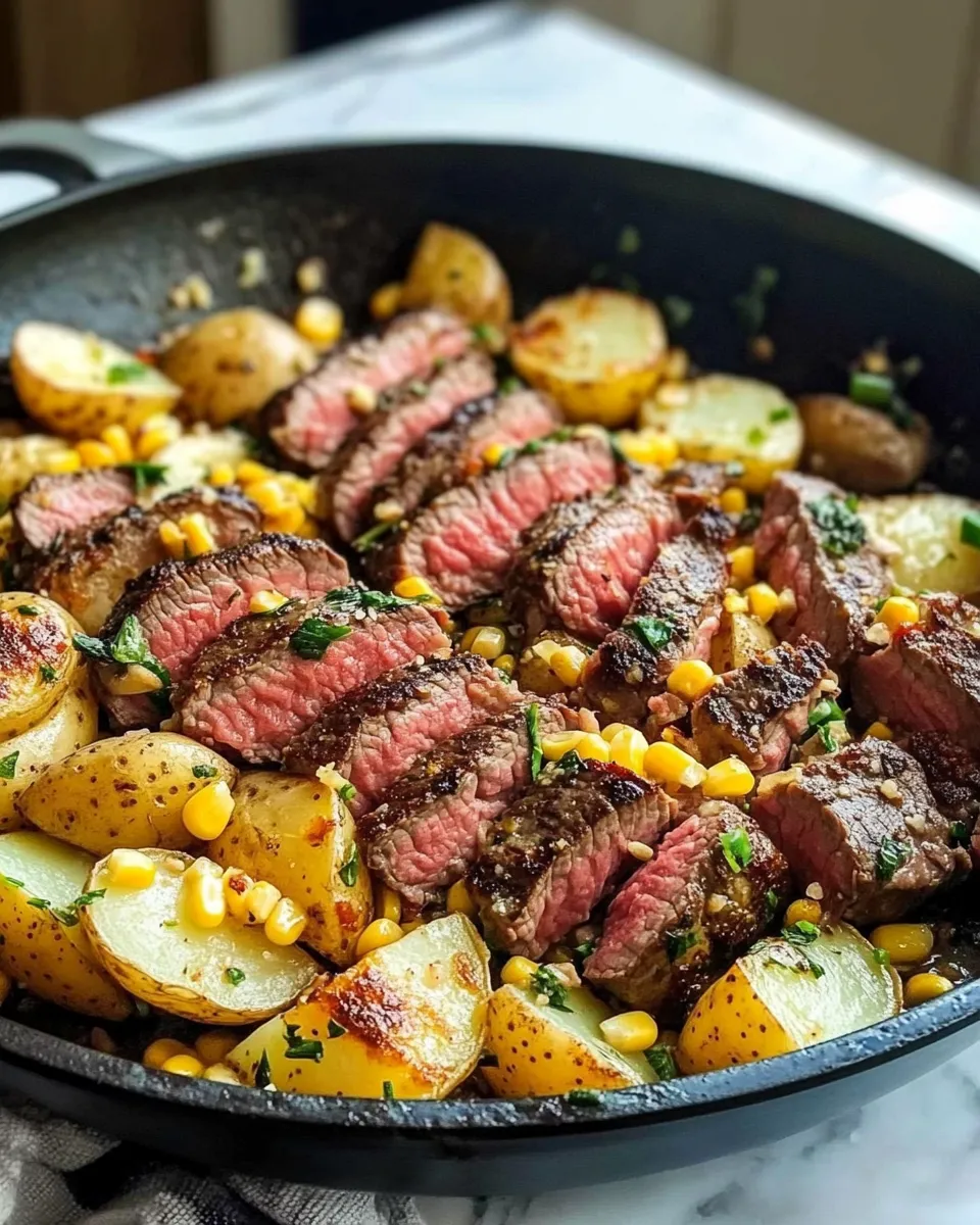 Easy Steak & Loaded Ranch Potato Skillet recipe photo