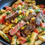 Delicious Steak & Loaded Street Corn Pasta recipe photo