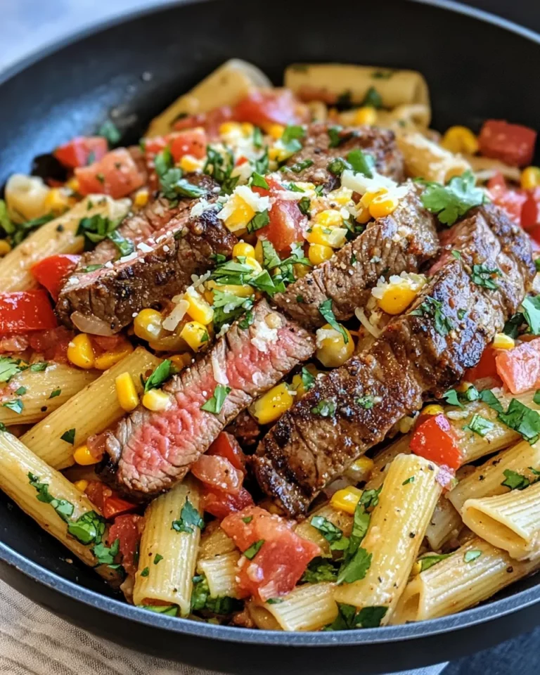 Delicious Steak & Loaded Street Corn Pasta recipe photo