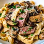 Homemade Steak & Mushroom Marsala Pasta recipe photo