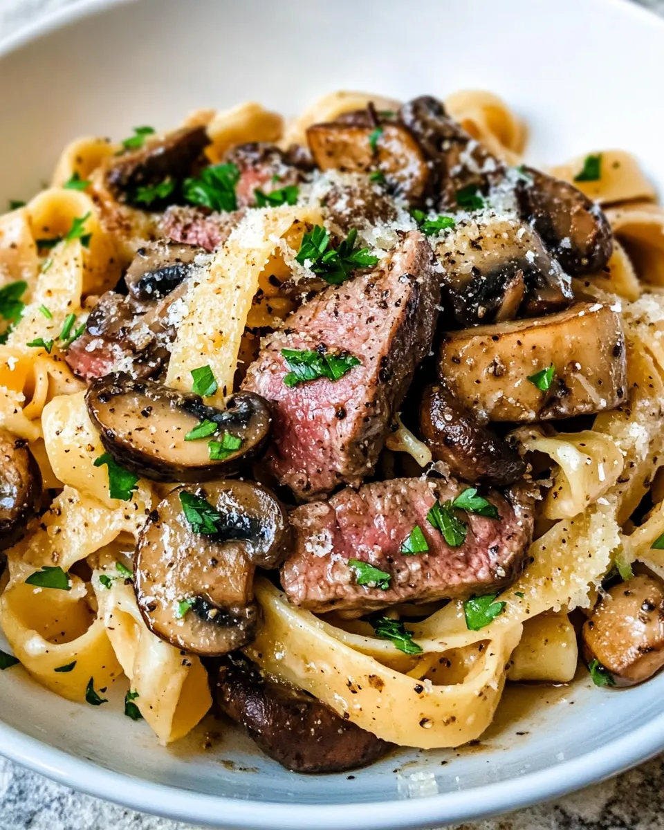 Homemade Steak & Mushroom Marsala Pasta recipe photo