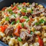 Homemade Steak & Pepper Jack Queso Mac recipe photo