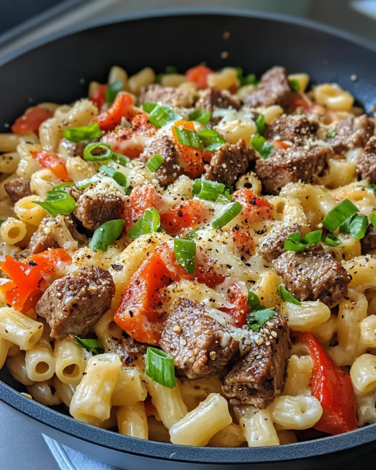 Homemade Steak & Pepper Jack Queso Mac recipe photo