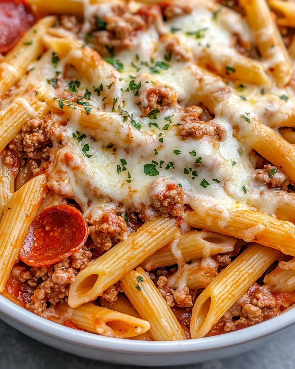 Classic Steak & Pepperoni-Style (Beef) Pizza Pasta image