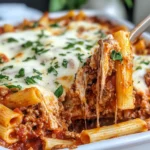 Homemade Steak & Three-Cheese Baked Ziti recipe photo