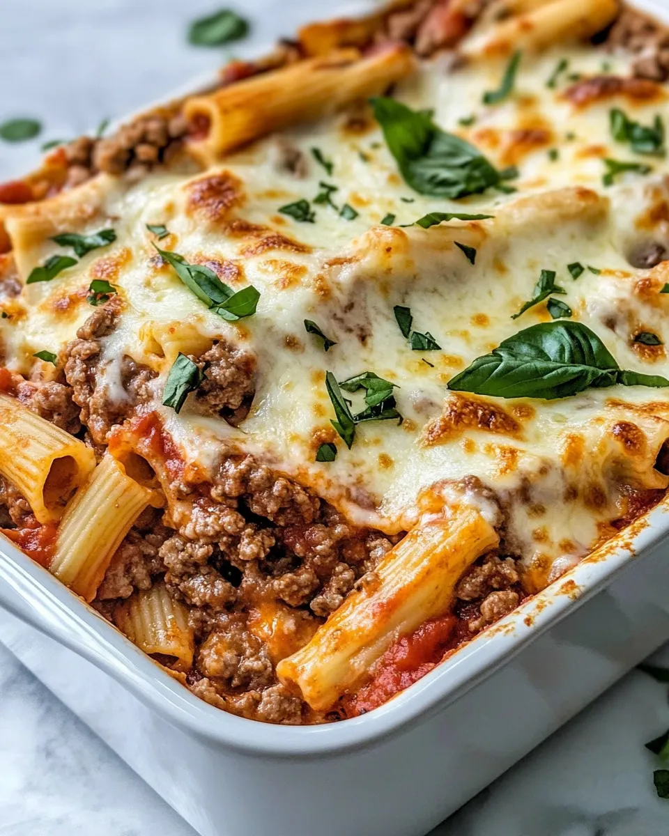 Classic Steak & Three-Cheese Baked Ziti dish photo