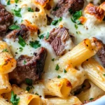 Homemade Steak & Truffle Gouda Pasta Bake recipe photo