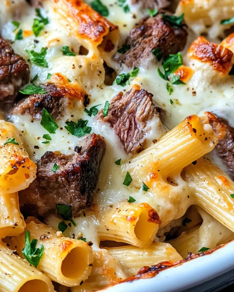 Homemade Steak & Truffle Gouda Pasta Bake recipe photo