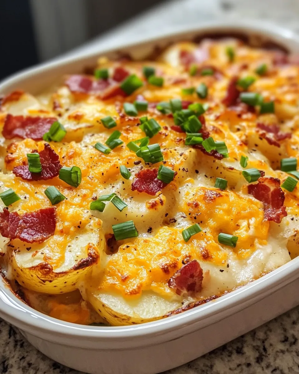 Delicious Steakhouse Bacon-Style (Turkey) Potato Bake dish photo
