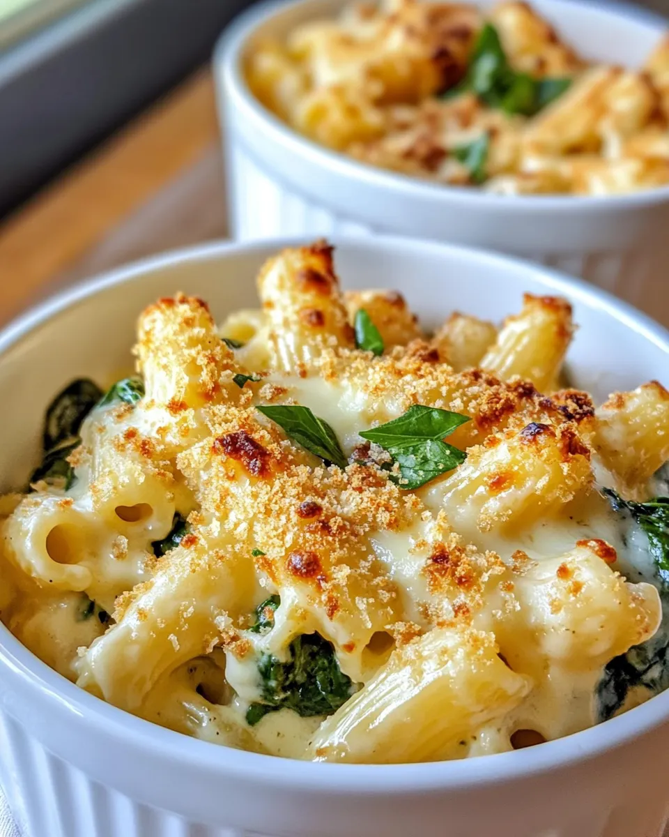 Classic Steakhouse Creamed Spinach Mac and Cheese image