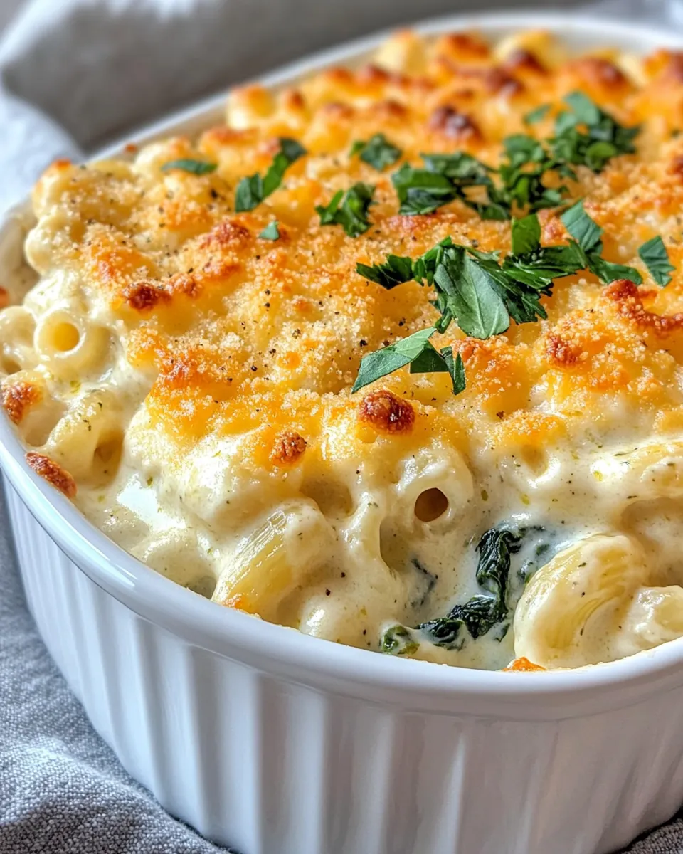 Easy Steakhouse Creamed Spinach Mac and Cheese recipe photo