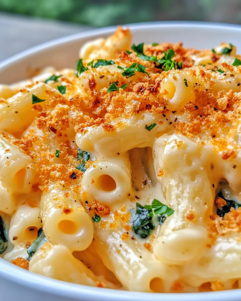 Delicious Steakhouse Creamed Spinach Mac and Cheese dish photo