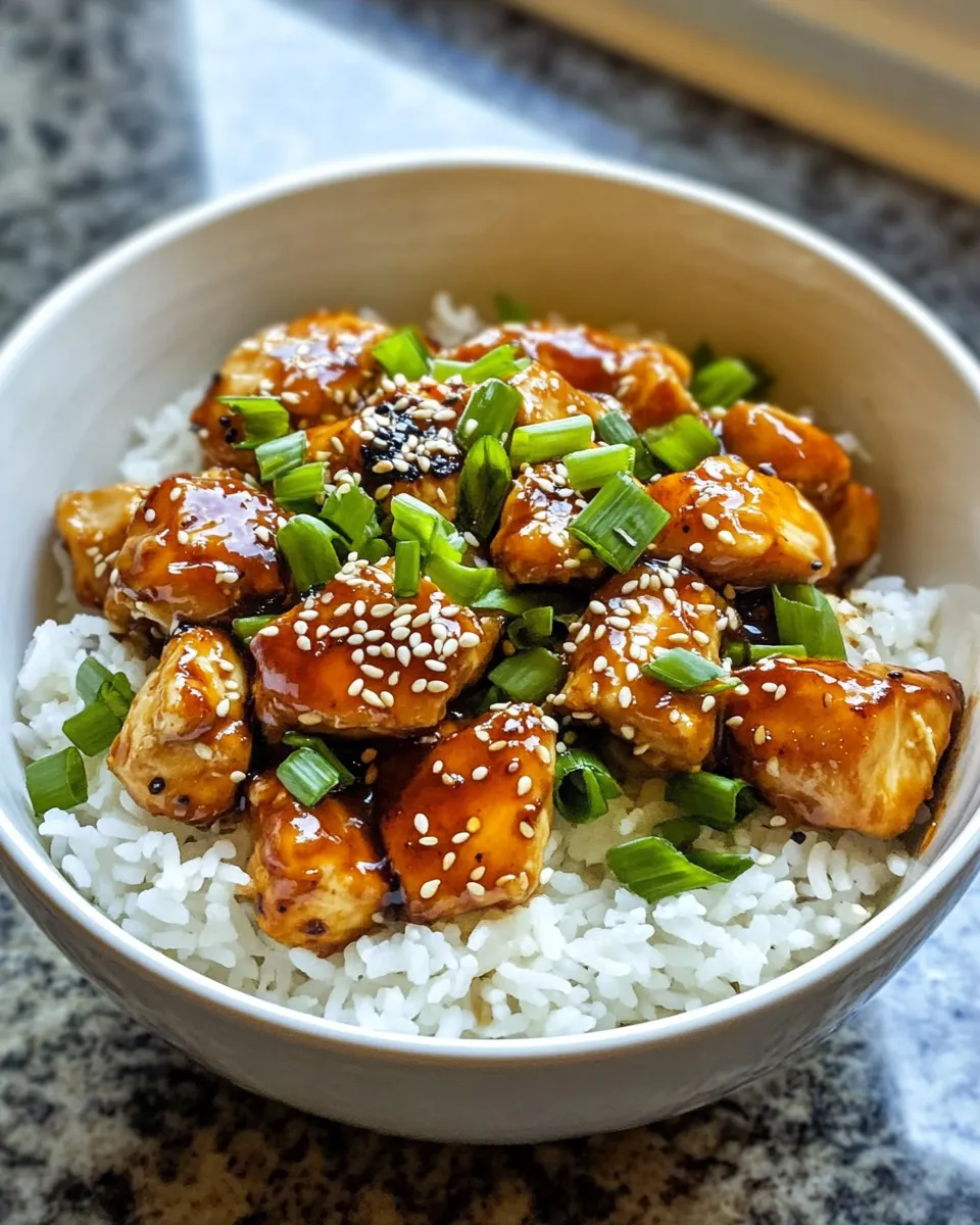 Classic Sticky Sesame Chicken Rice Bowls (Quick) dish photo