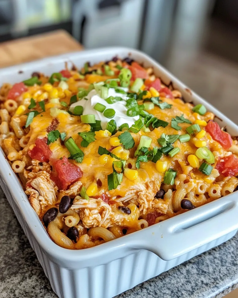 Homemade Zesty Taco Chicken Macaroni Casserole recipe photo