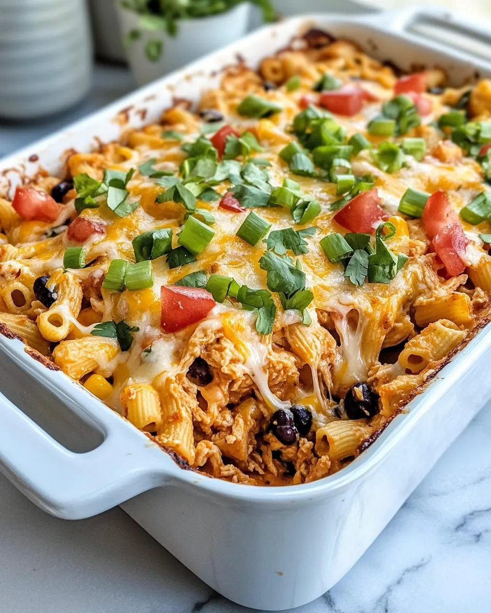 Classic Zesty Taco Chicken Macaroni Casserole dish photo