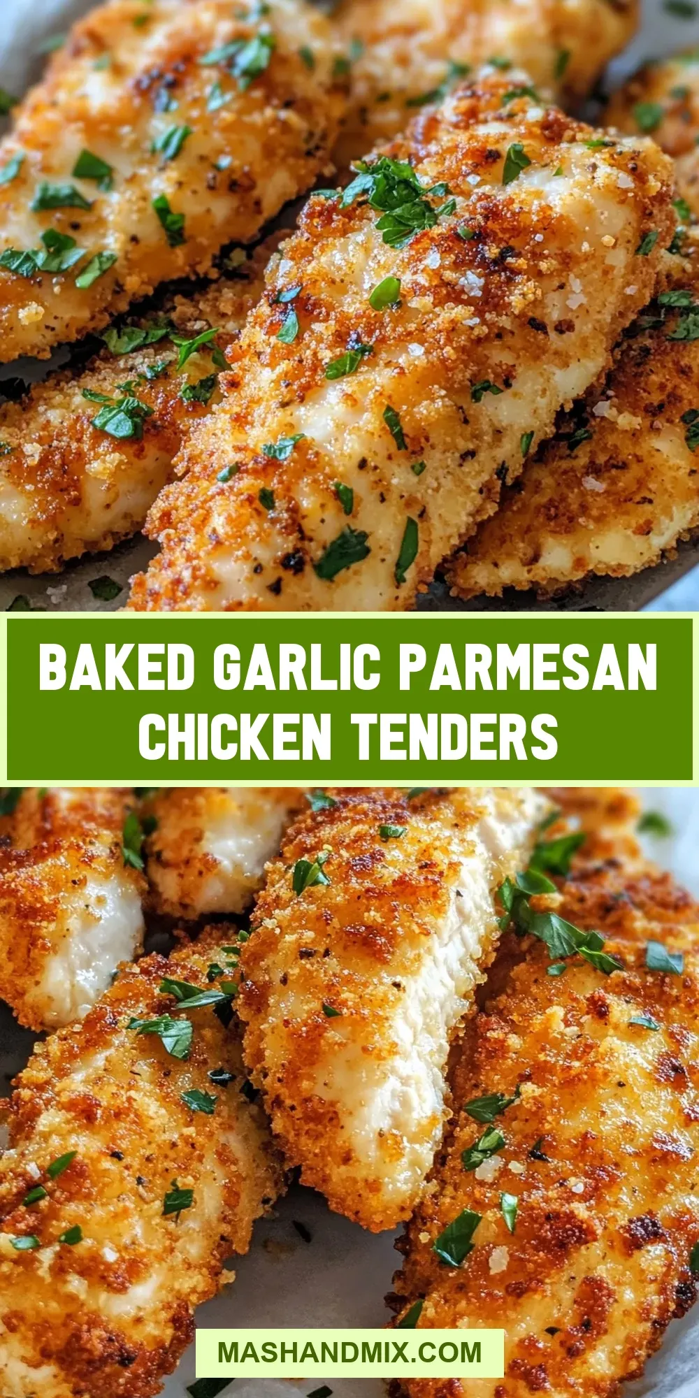 Baked Garlic Parmesan Chicken Tenders Recipe