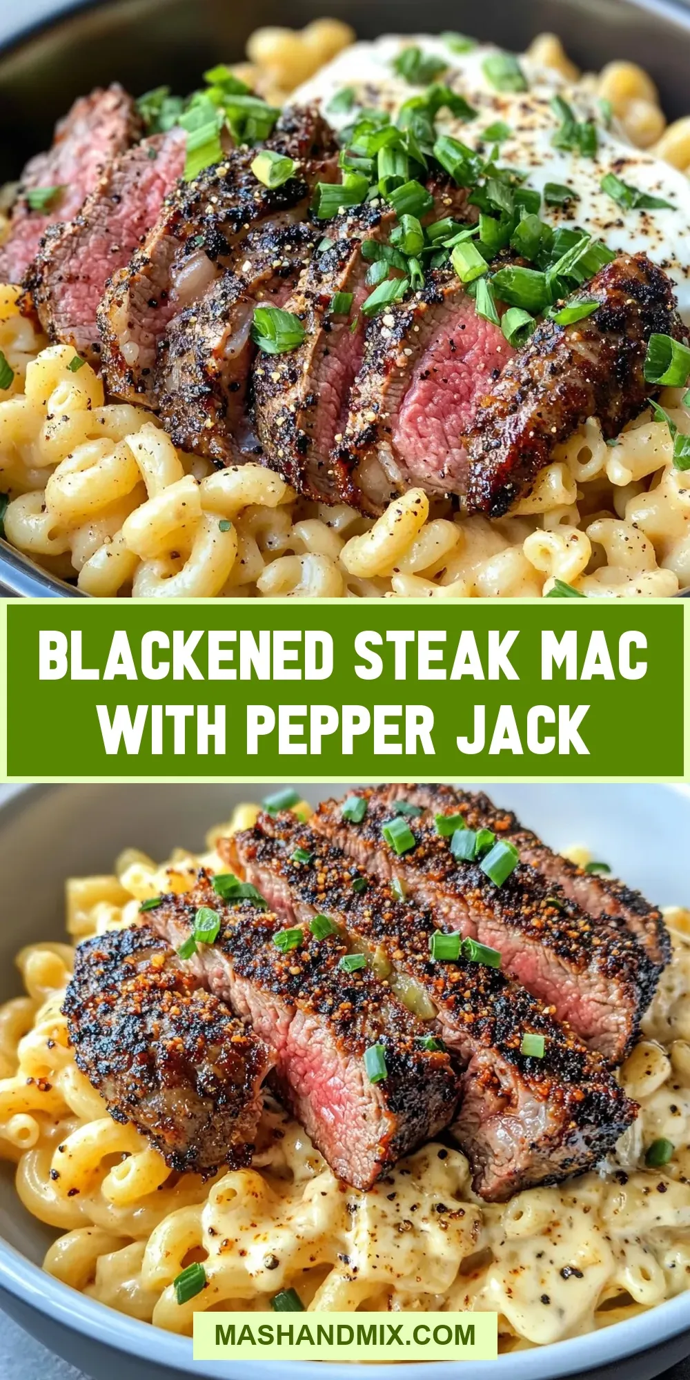 Delicious Blackened Steak Mac With Pepper Jack