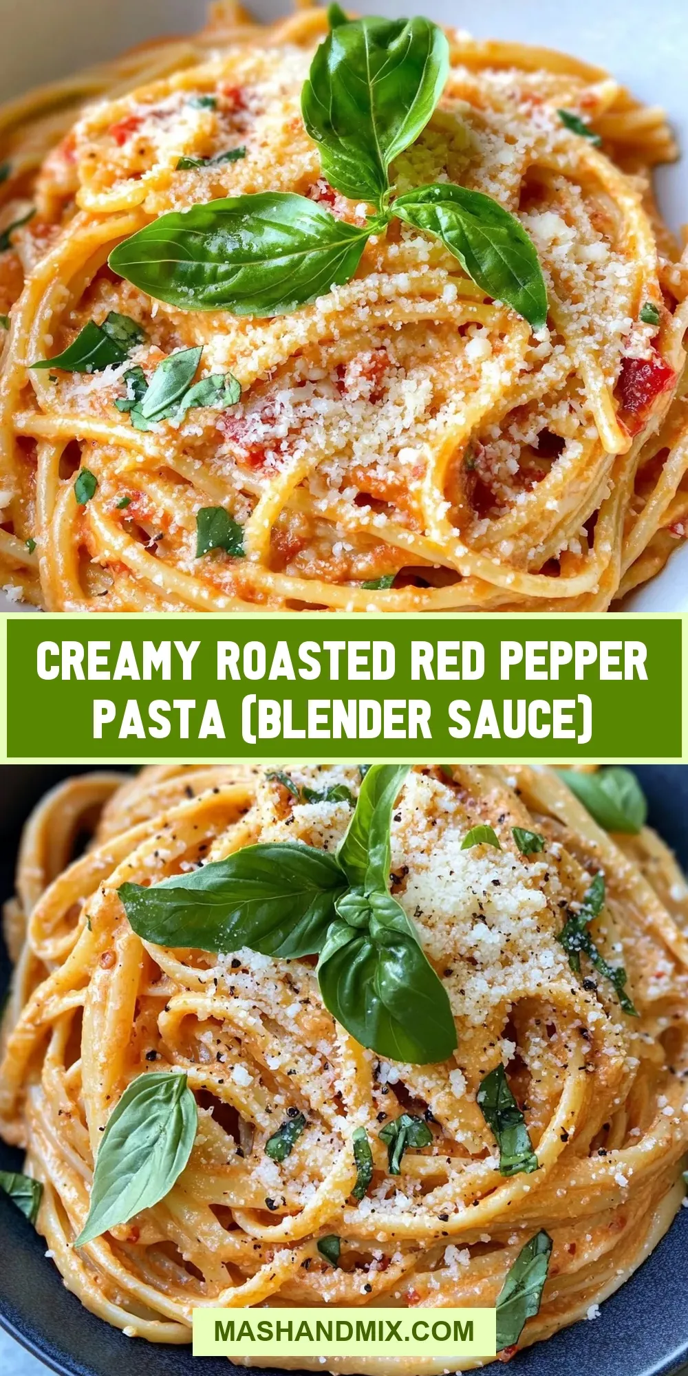 Creamy Roasted Red Pepper Pasta (Blender Sauce) Recipe