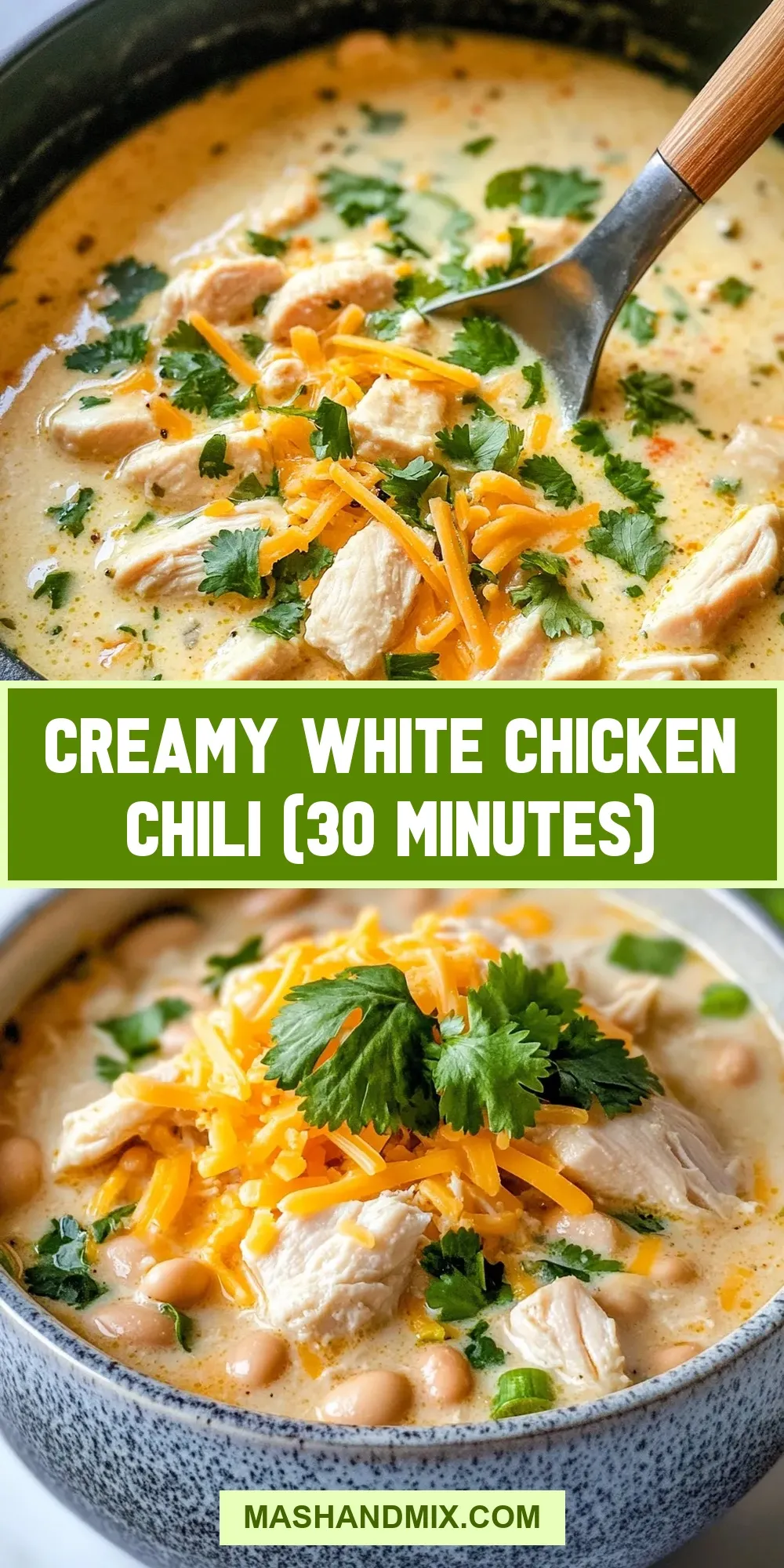 Easy Creamy White Chicken Chili (30 Minutes) Recipe