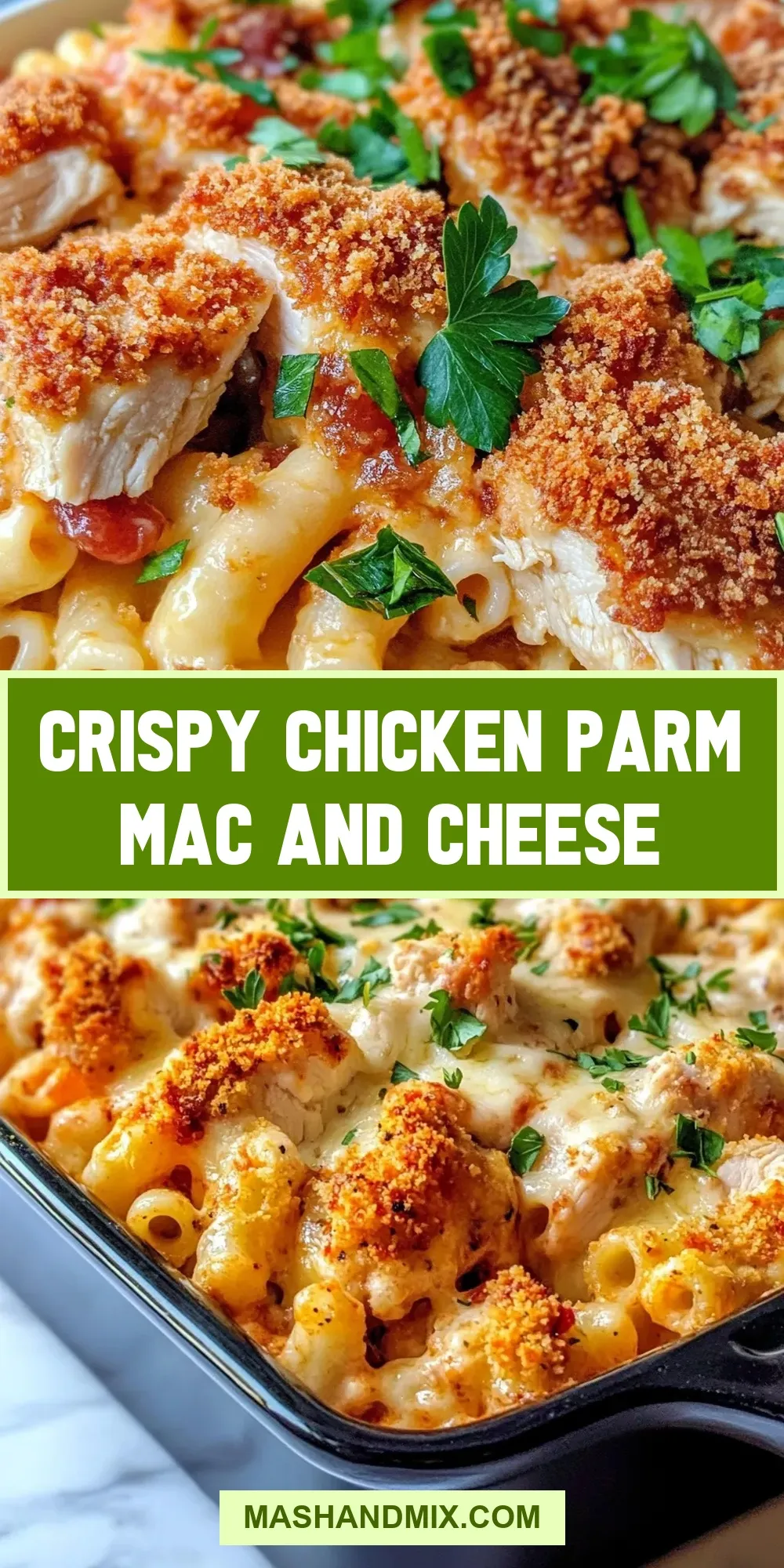 Simple Crispy Chicken Parm Mac And Cheese