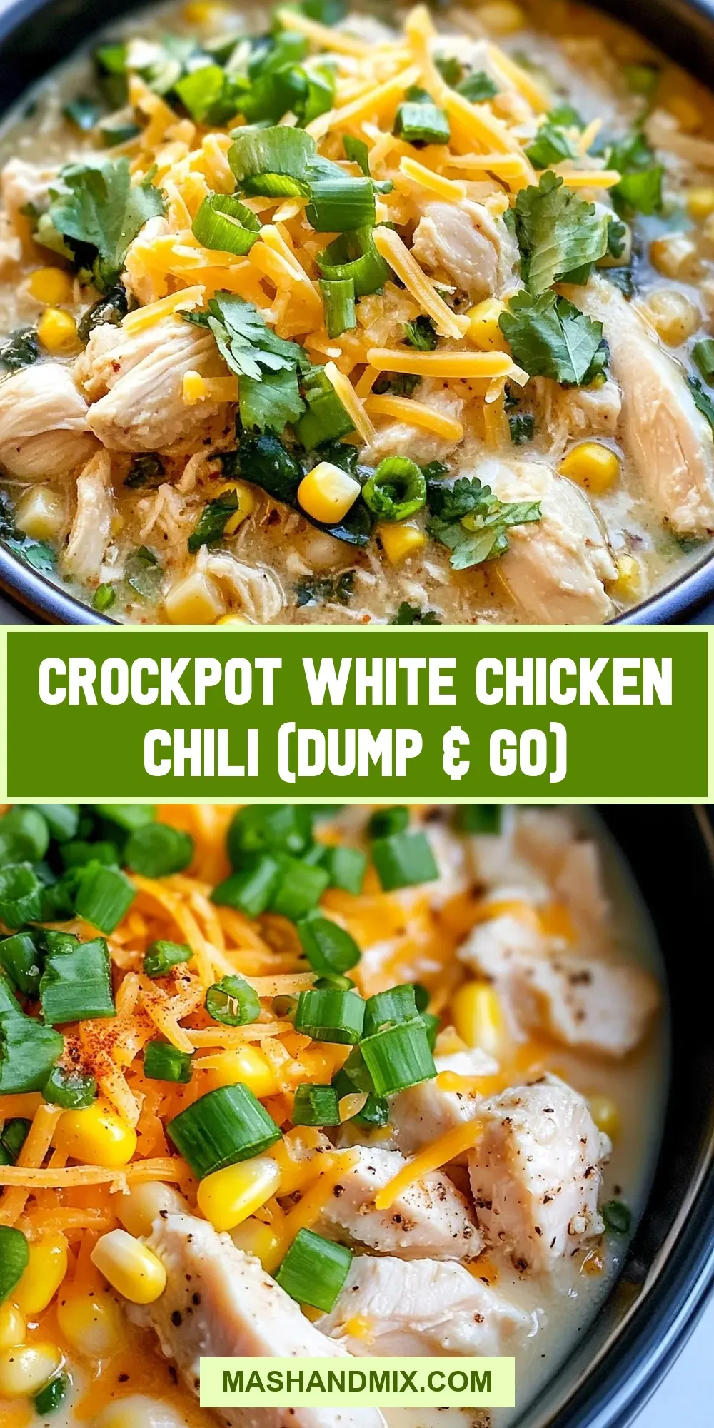 How To Make Flavorful Crockpot White Chicken Chili (Dump & Go)