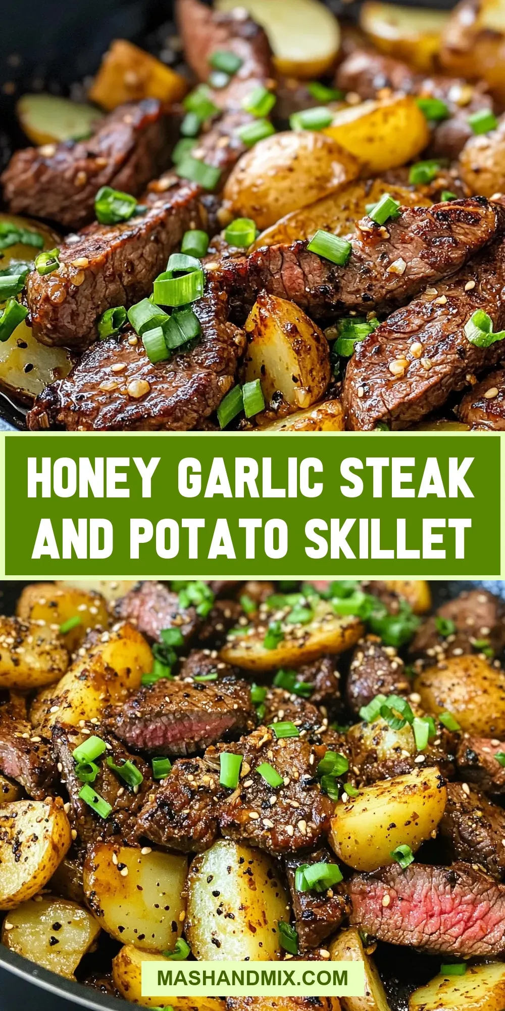 Savory Honey Garlic Steak And Potato Skillet