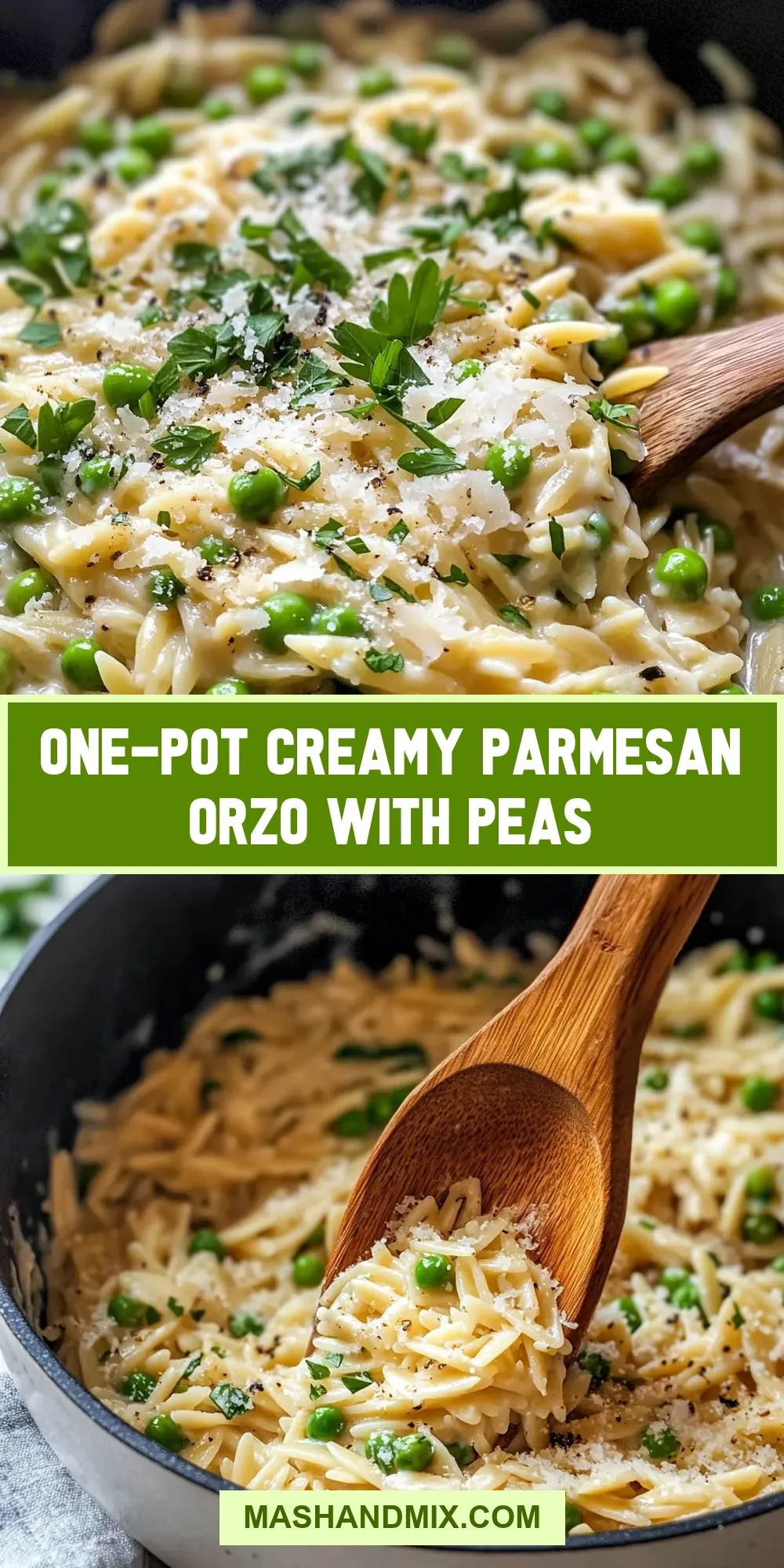 Easy One-Pot Creamy Parmesan Orzo With Peas Recipe
