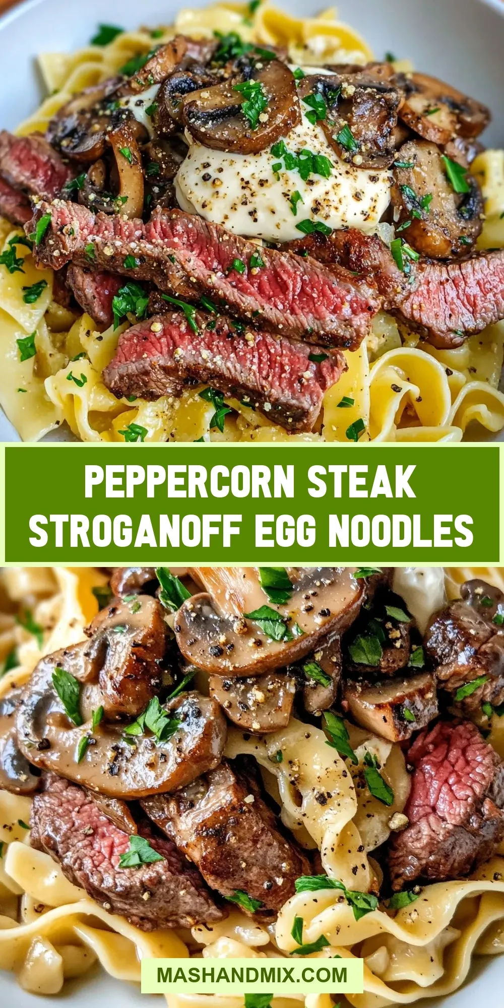 How To Make Homemade Peppercorn Steak Stroganoff Egg Noodles