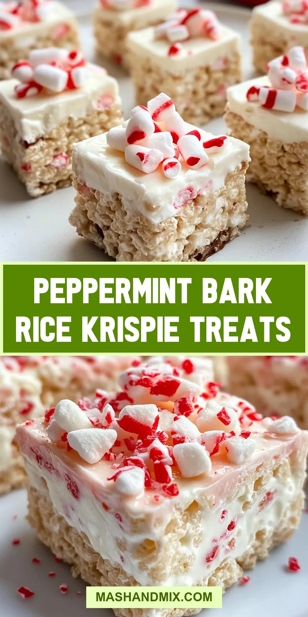 How To Make Simple Peppermint Bark Rice Krispie Treats
