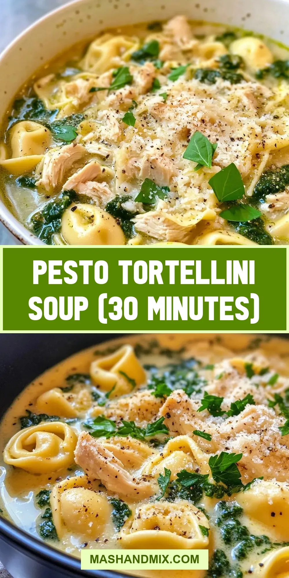 Easy Pesto Tortellini Soup (30 Minutes) Recipe