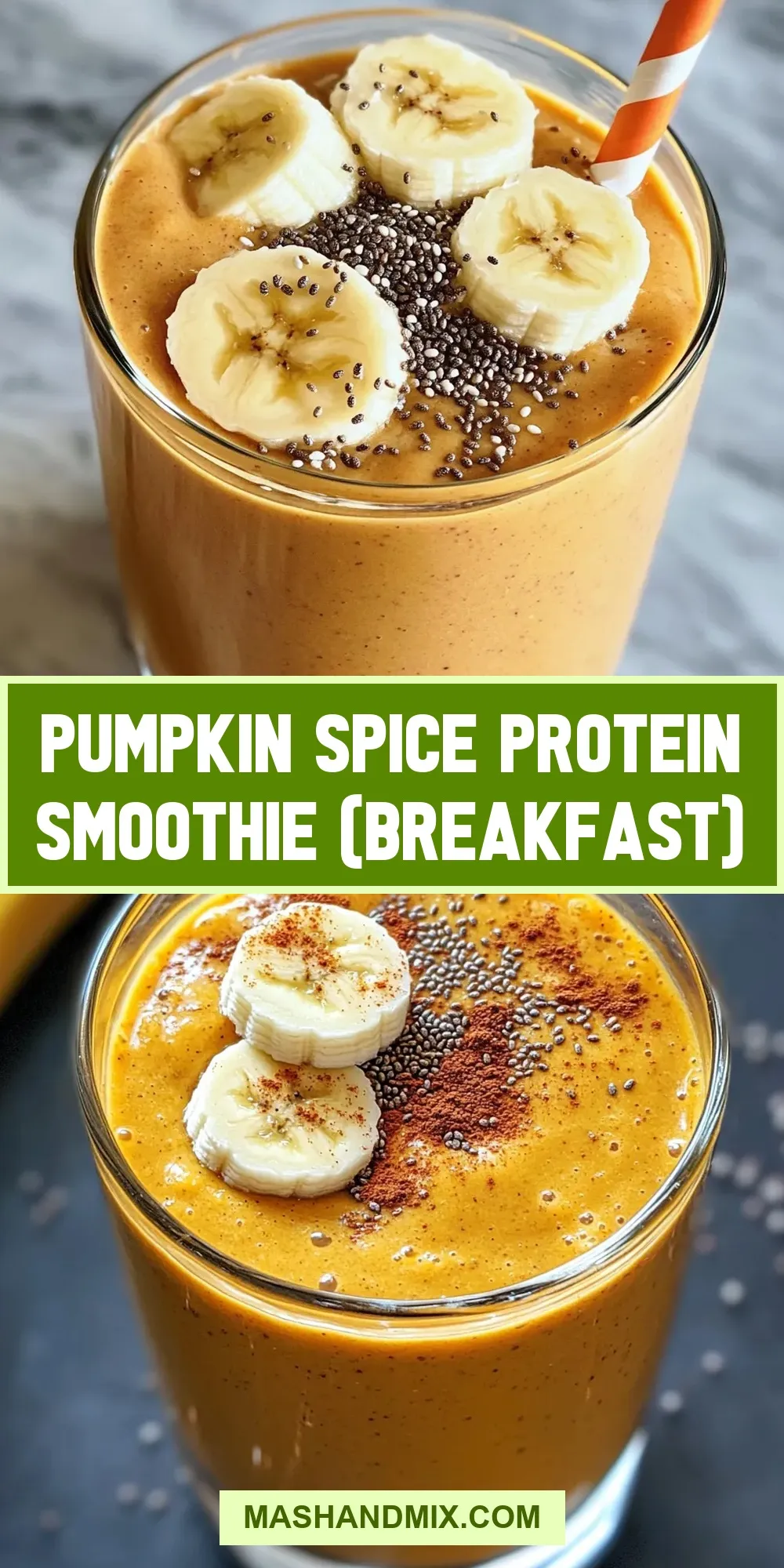 Pumpkin Spice Protein Smoothie (Breakfast) (Easy & Delicious)