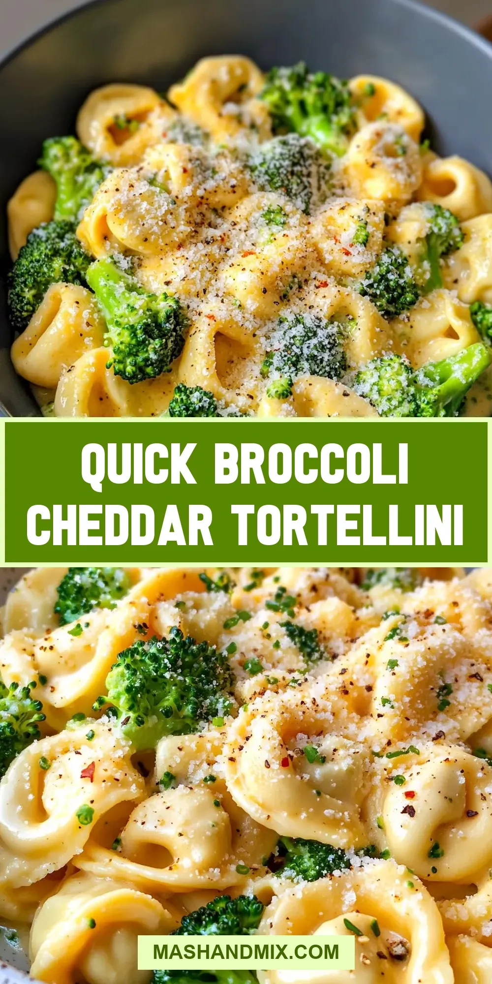 Amazing Quick Broccoli Cheddar Tortellini