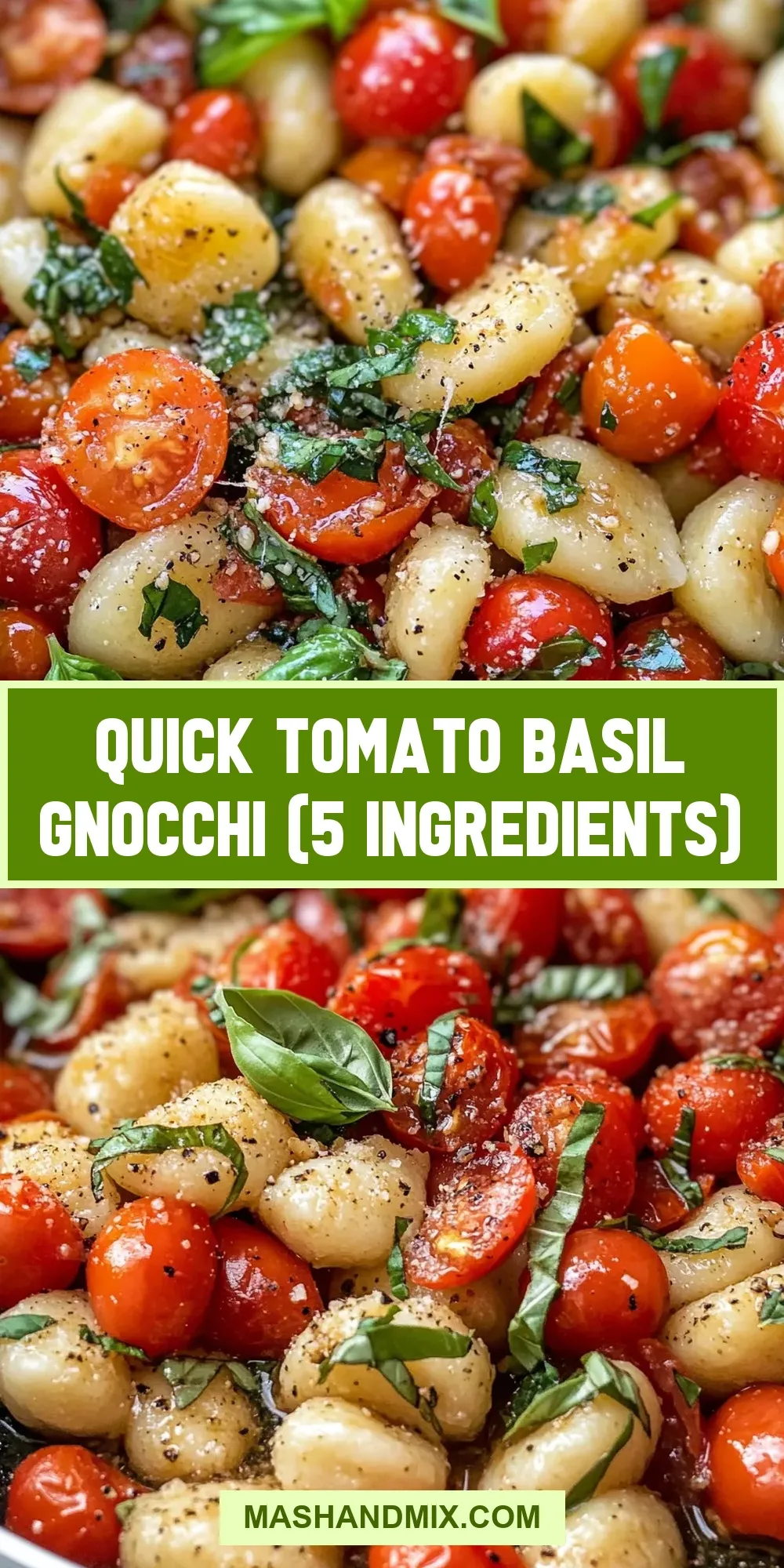 Ultimate Quick Tomato Basil Gnocchi (5 Ingredients)