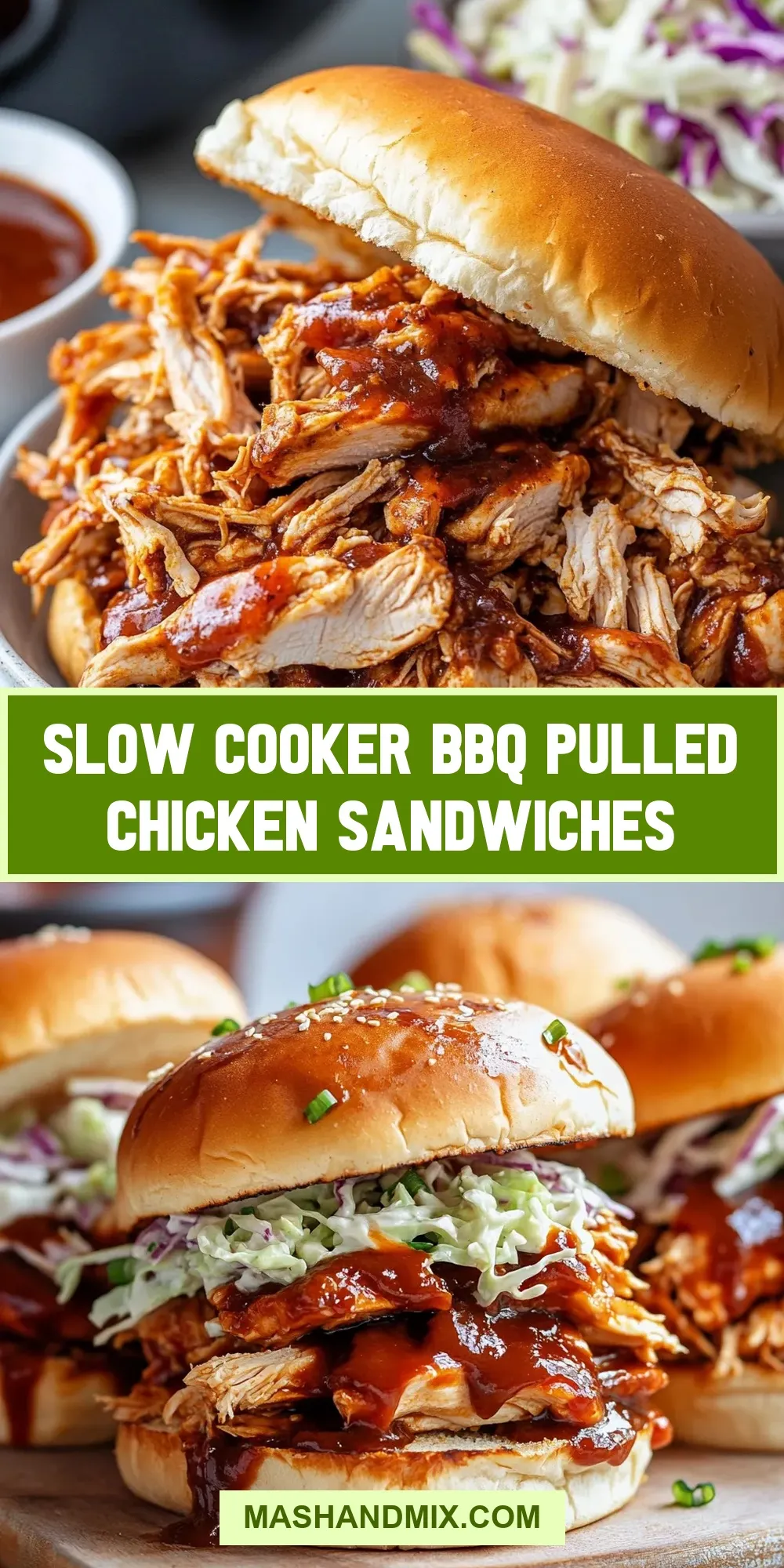 Slow Cooker Bbq Pulled Chicken Sandwiches Recipe