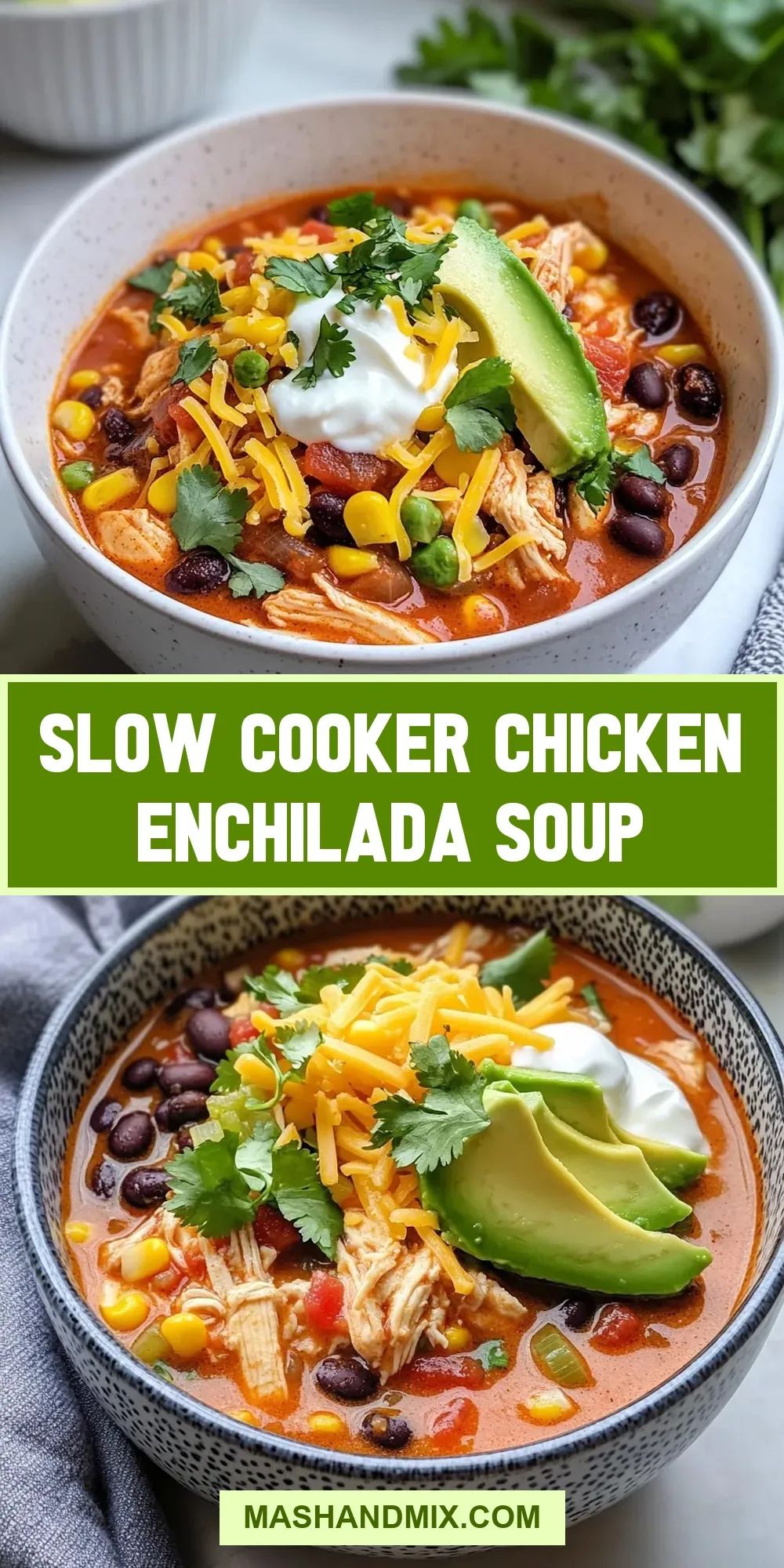 Slow Cooker Chicken Enchilada Soup Recipe