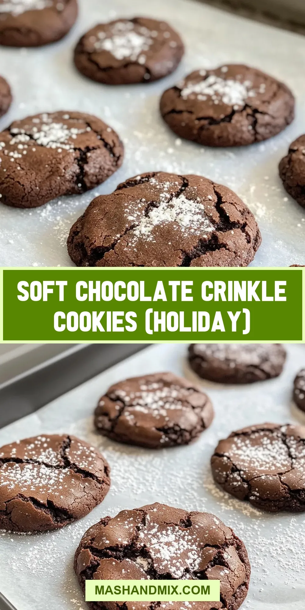 Soft Chocolate Crinkle Cookies (Holiday) Recipe