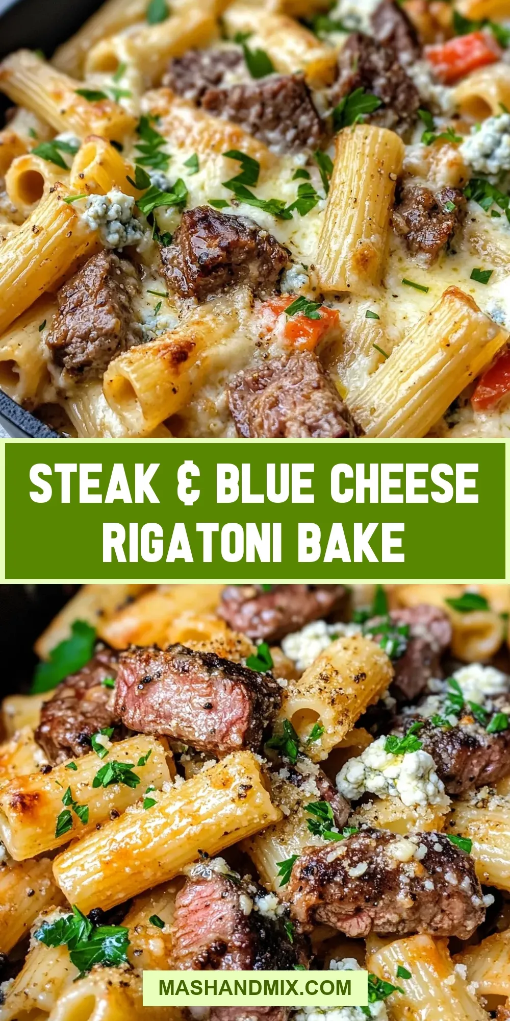 Easy Steak & Blue Cheese Rigatoni Bake Recipe