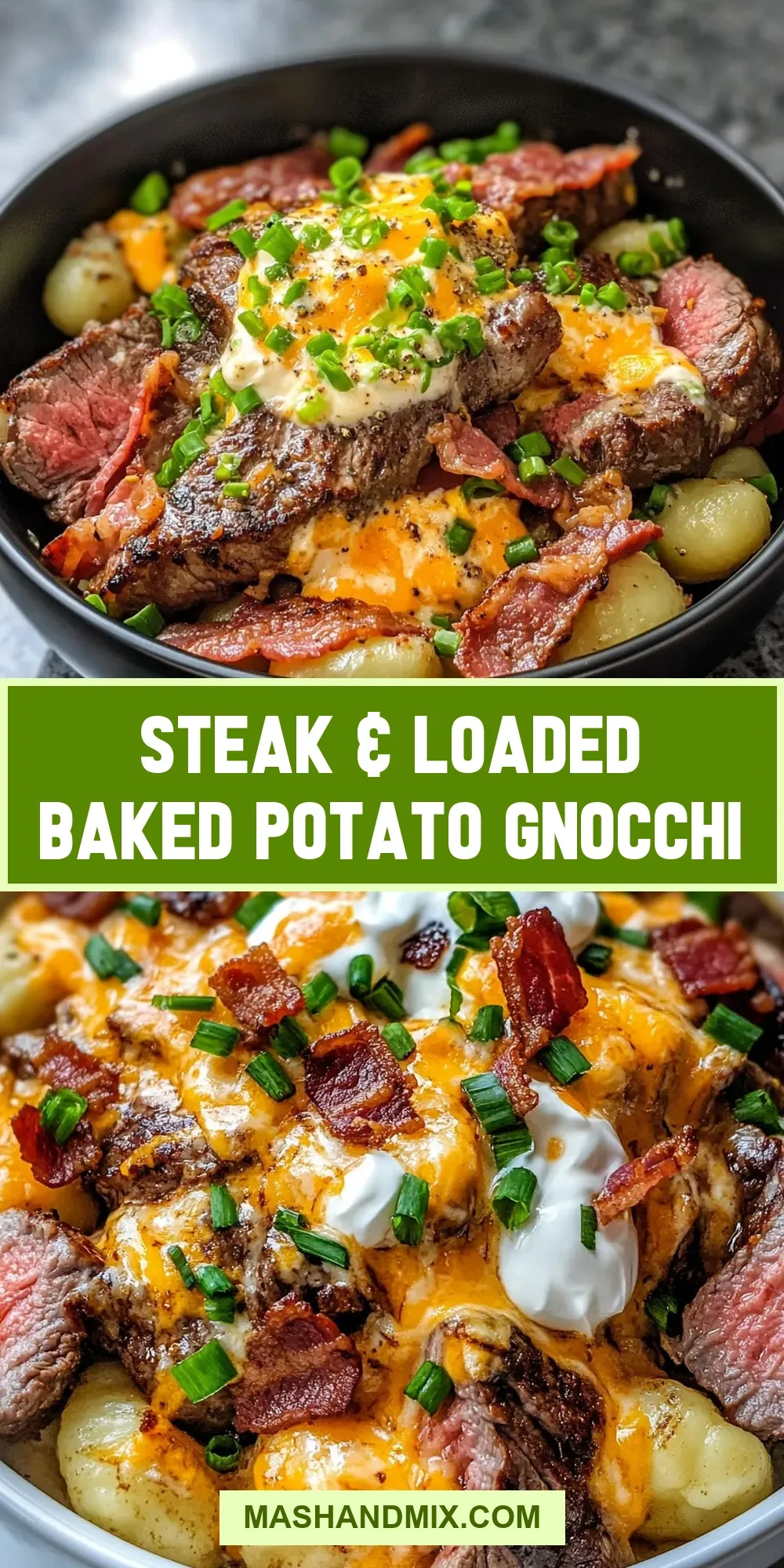 The Best Steak & Loaded Baked Potato Gnocchi Ever