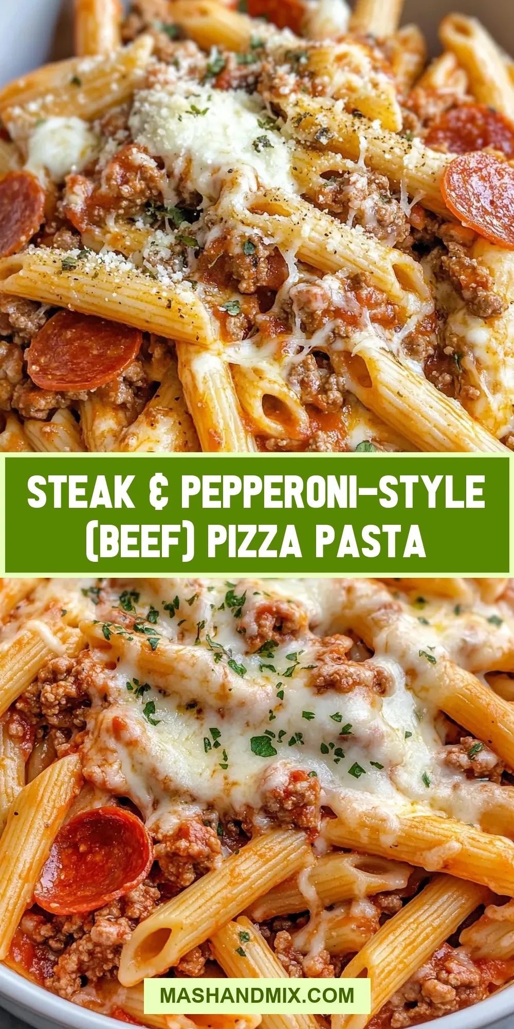 Easy Steak & Pepperoni-Style (Beef) Pizza Pasta Recipe
