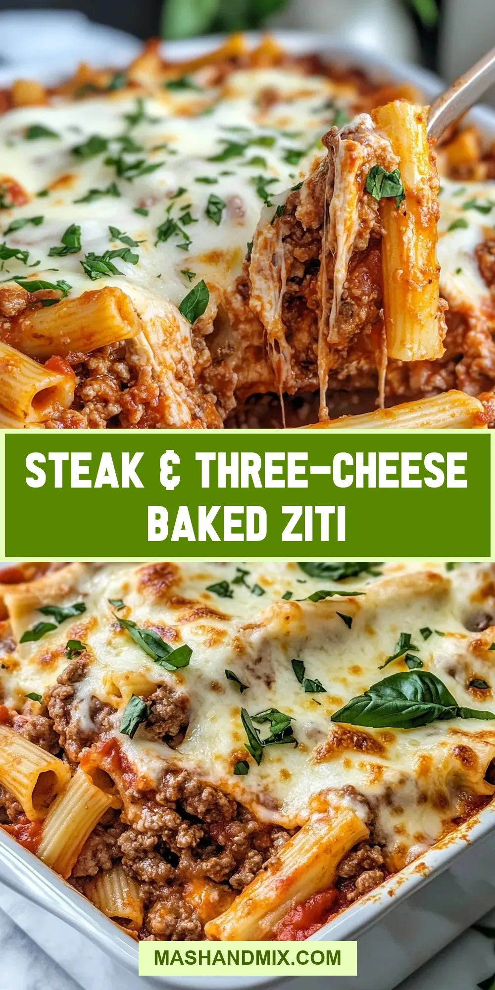 How To Make Quick Steak & Three-Cheese Baked Ziti