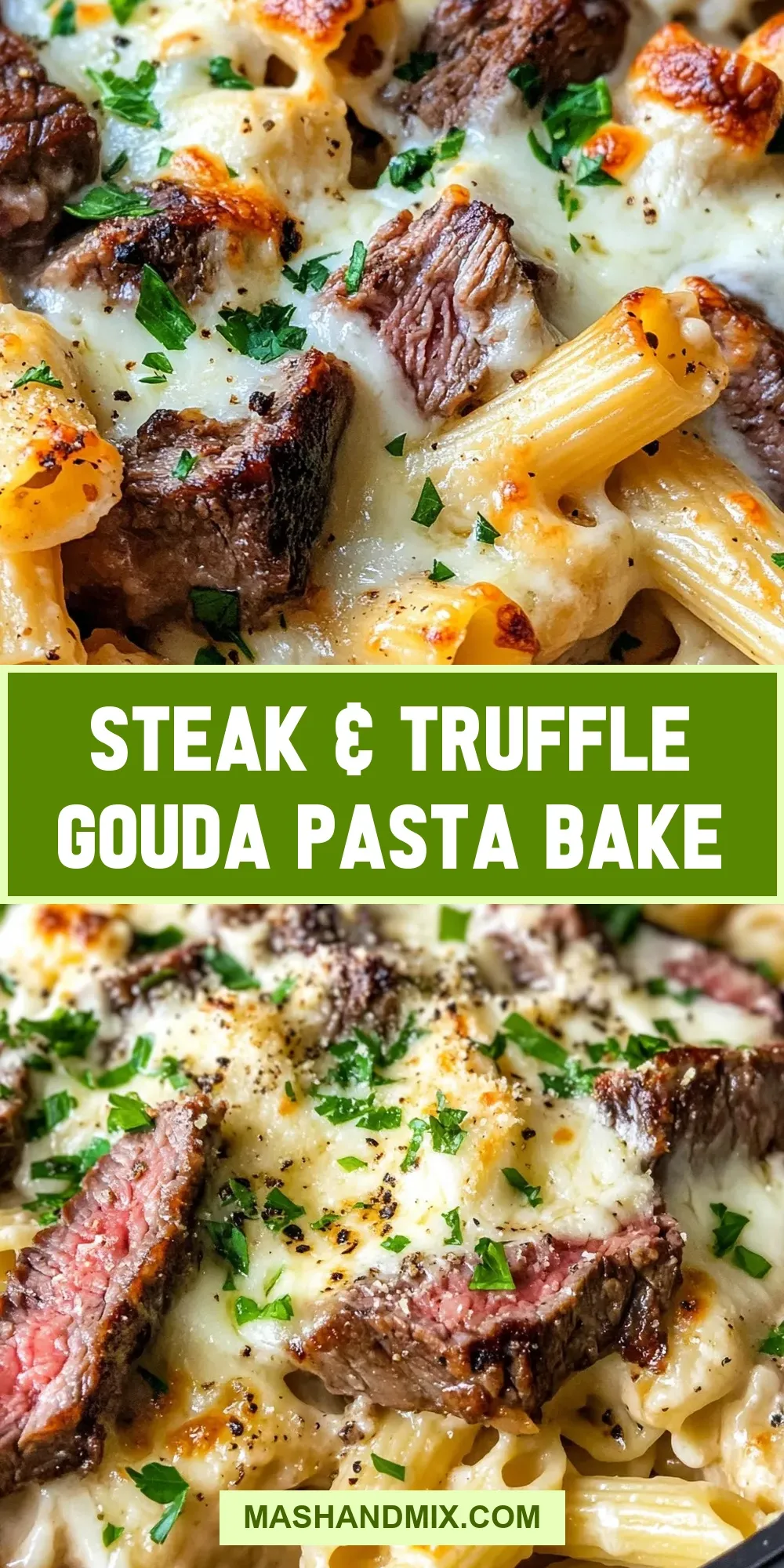 Steak & Truffle Gouda Pasta Bake Recipe