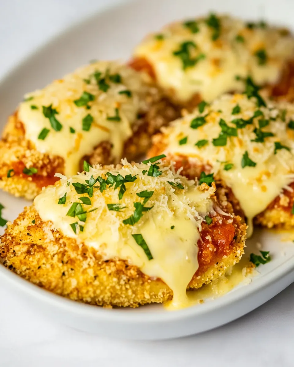 Easy Air Fryer Chicken Parmesan food shot