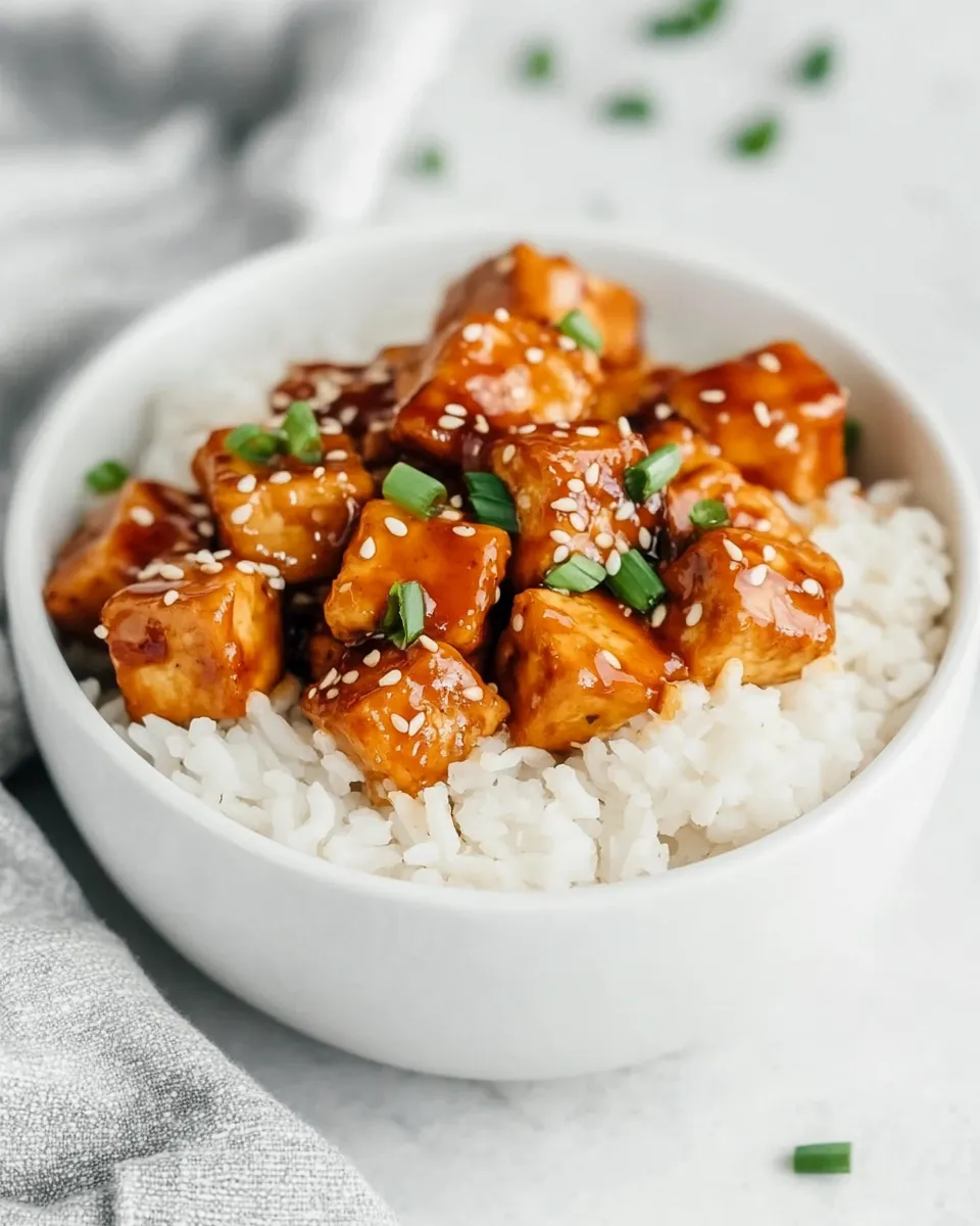 Homemade Air Fryer Sweet Chili Tofu photo