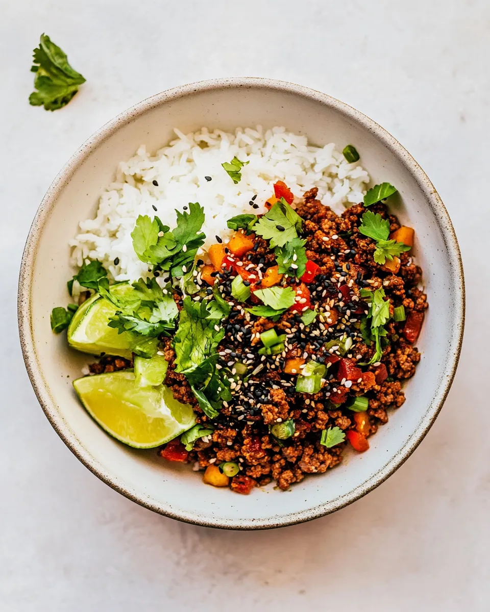 Easy Asian Ground Beef food shot