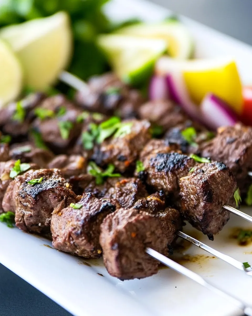 Easy Brazilian Beef Kebabs food shot