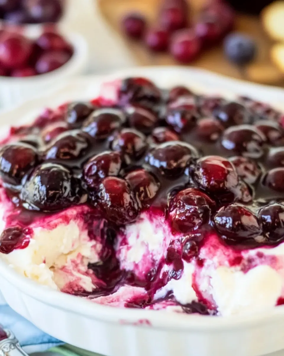 Easy Cherry Cheesecake Dip dish photo